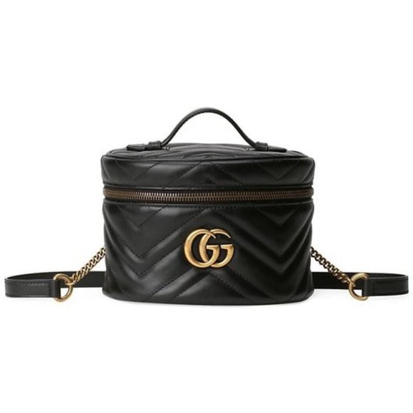 Gucci Handbags - Gucci GG Marmont Matelasse Mini Backpack in Black